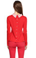 Fornarina Jeans Şal Yakalı Kırmızı T-Shirt