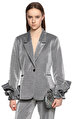 Recep Demiray Fırfır Detaylı Gümüş Rengi Ceket