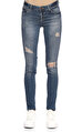 Guess Yamalı Mavi Denim Pantolon