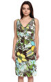M.Missoni Çiçek Desenli Diz Altı Renkli Elbise