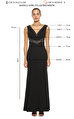 JS Collections Siyah Gece Elbisesi