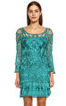 Alberta Ferretti  Saks Mavisi Elbise