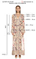 BCBG MAX AZRIA Çiçek Desenli Pudra Uzun Elbise