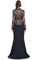 Reem Acra Lacivert Gece Elbisesi