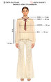ivory Macrame Lace Chiffon Blouse Bluz