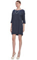 Eileen Fisher Lacivert Elbise