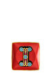 Alphabet I Harfli Kare Dekoratif Tabak 12 cm 