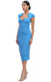 Roland Mouret Mavi Elbise
