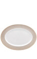 Francis Carreau Bej Oval Servis Tabağı 40 cm