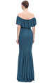Zac Zac Posen Petrol Yeşili Gece Elbisesi