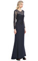 JS Collections Lacivert Gece Elbisesi