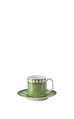 Signum Fern Yeşil Kahve/Çay Fincan ve Tabağı