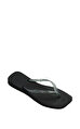 Square Logo Metallic Black Terlik