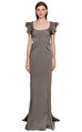 Zaz Zac Posen Gri Gece Elbisesi