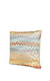 Jarris 148  TurkuazGriBej Zigzag Desen Dekoratif Yastık 