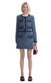 Textured Denim Ceket