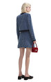 Textured Denim Ceket