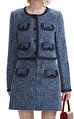 Textured Denim Ceket