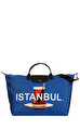Longchamp Le Pliage du Monde İstanbul Mavi Seyahat Çantası L