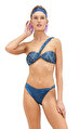 Magic Fish Tek Omuzlu Bikini Nikel Mavi