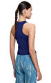 Les Benjamins Lacivert Crop Top