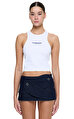 Les Benjamins Beyaz Crop Top