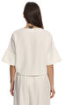 Lila Mie Beyaz Crop Top