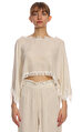 İKİKIZ Krem Rengi Crop Top