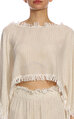 İKİKIZ Krem Rengi Crop Top