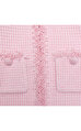 Pink Textured Knit Mini Elbise
