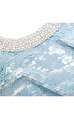Blue Sequin Mini Elbise