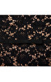 Black Fine Lace Midi Elbise