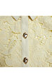 Yellow Lace Collared Midi Elbise
