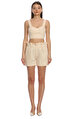 Feel The Lotus Bej Crop Top