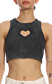 Les Benjamins Antrasit Crop Top