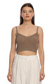 Join Us Kahverengi Crop Top