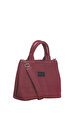 Babycord Bordo Çanta