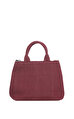 Babycord Bordo Çanta