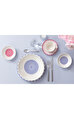 Fleur Bleu Mavi Porselen Çukur Tabak 24 cm