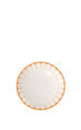 Fleur Soleil Turuncu Porselen Pasta Tabağı 21 cm