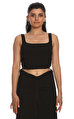 Whar İf Siyah Crop Top