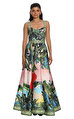 Alice & Olivia Renkli Elbise