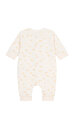Baskılı Civciv Desenli Pamuklu Bebek Tulum