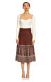 Derhy Kahverengi Desenli Etek