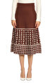 Derhy Kahverengi Desenli Etek