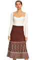 Derhy Kahverengi Desenli Etek