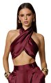Nookie Bordo Crop Top