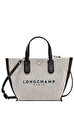 Longchamp Essential Ekru Kanvas El Çantası XS