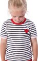 Kısa Kollu Çizgili Pamuklu Çocuk Tişört