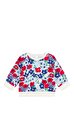 Çiçek Baskılı Pamuklu Kapüşonlu Bebek Sweatshirt